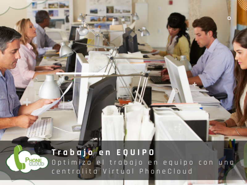 Trabajando equipo con centralita virtual